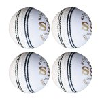 Cricket Ball, White, Pack of 4