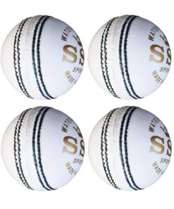 Cricket Ball, White, Pack of 4