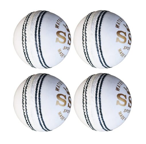 Cricket Ball, White, Pack of 4