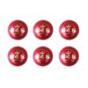 Leather Cricket Ball, Red pack of 6