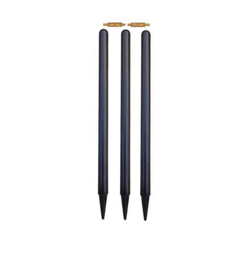 Wooden Cricket Stumps with Bails black