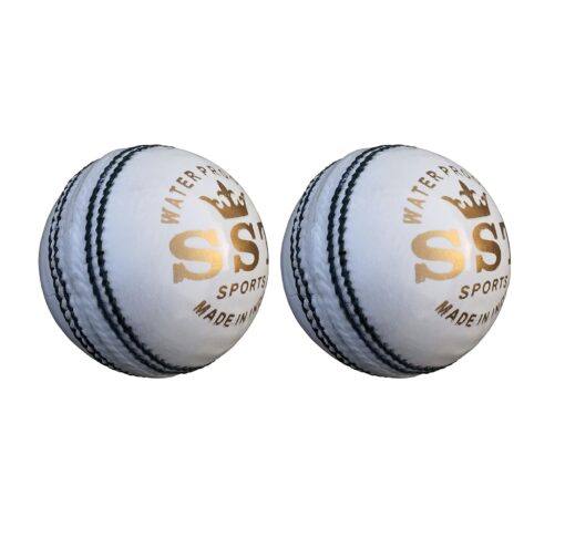 cricket Ball, White, Pack of 2