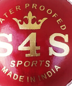 Red Leather Cricket Ball – 2 Piece, Waterproof (Pack of 1)