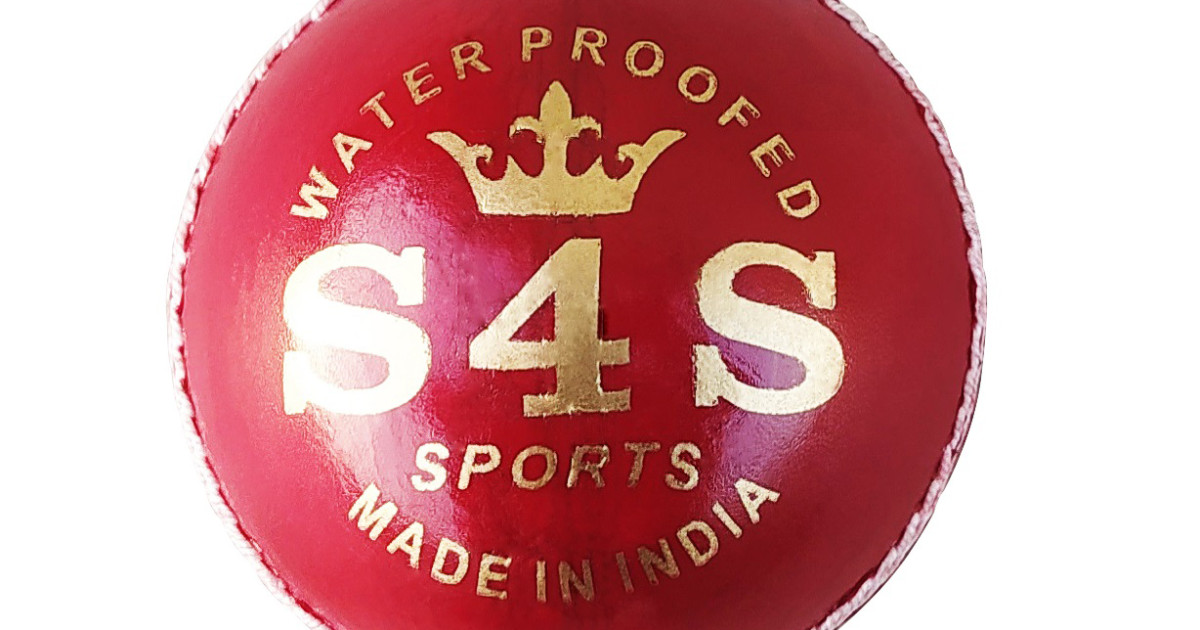 Red Leather Cricket Ball – 2 Piece, Waterproof (Pack of 1)